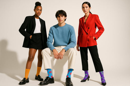 Best Poodle print blue socks for work 2025