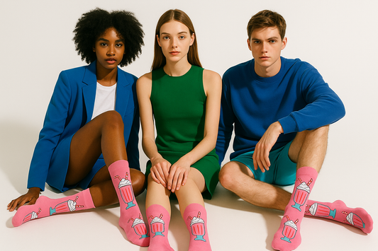 Best Milk Shake print pink socks for nurses 2025