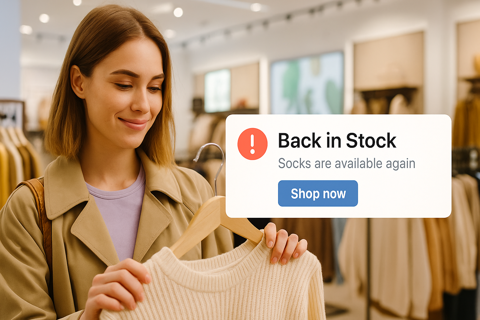 Out-of-stock notification CTR statistics