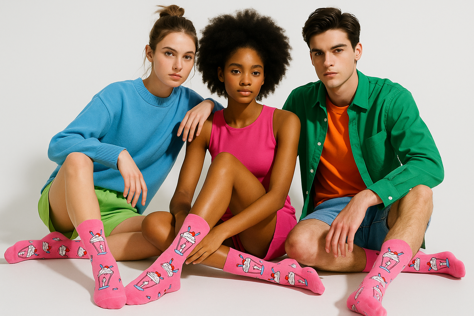 Best Milk Shake print pink socks for everyday wear 2025