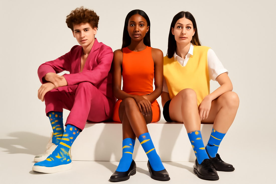 Best Burger and fries print blue socks for adults 2025