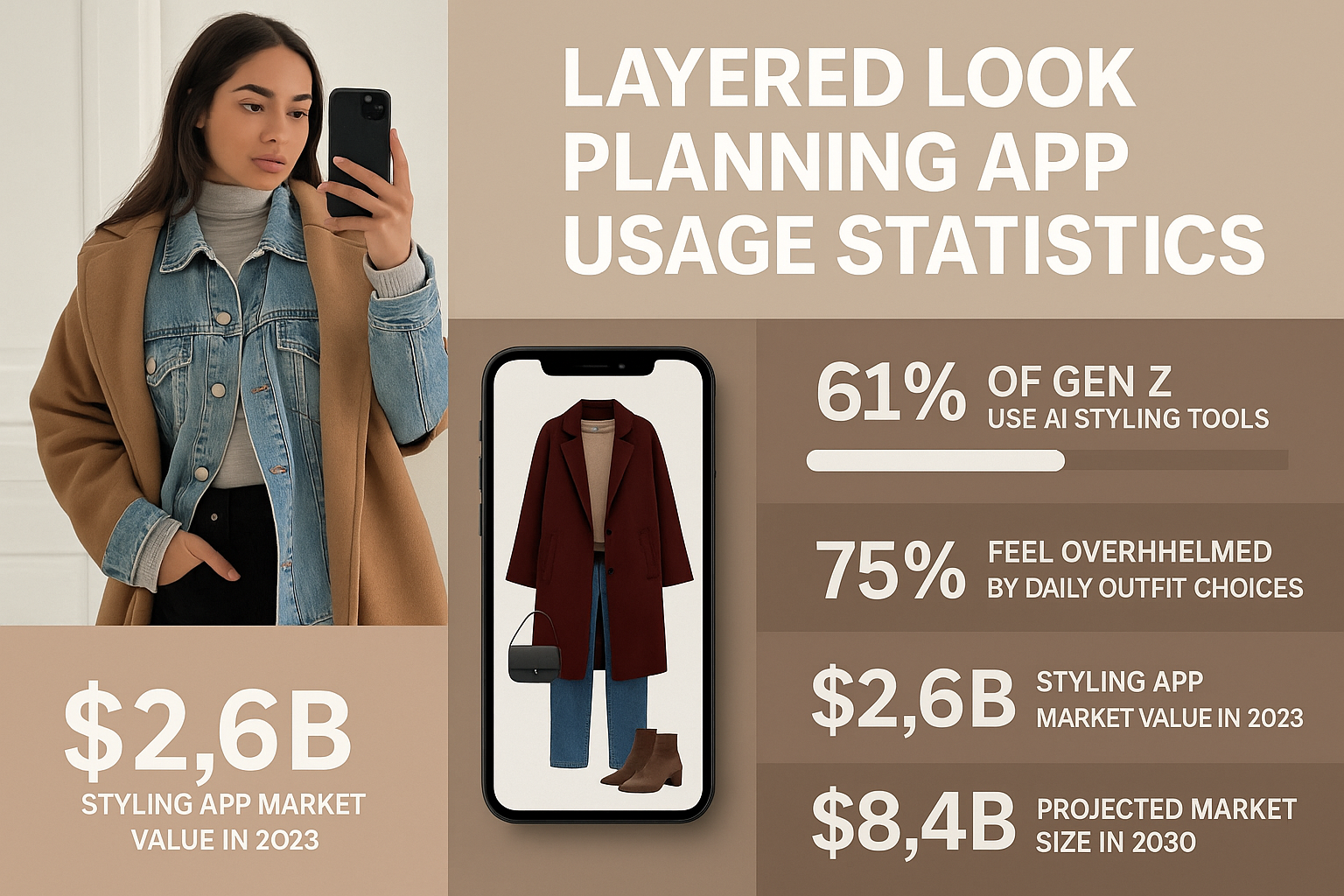 Layered Look Planning App Usage Statistics 