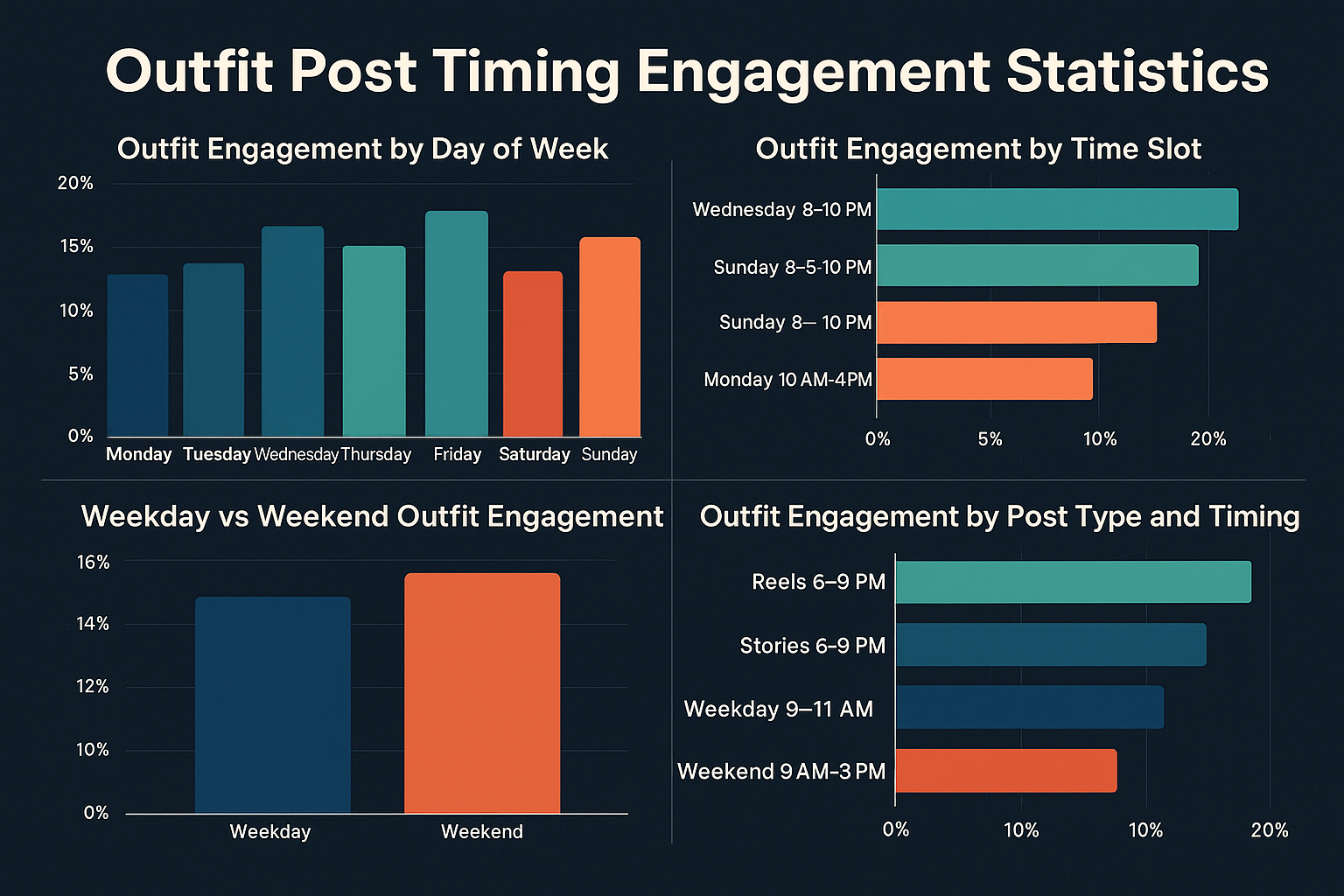 Outfit Post Timing Engagement Statistics