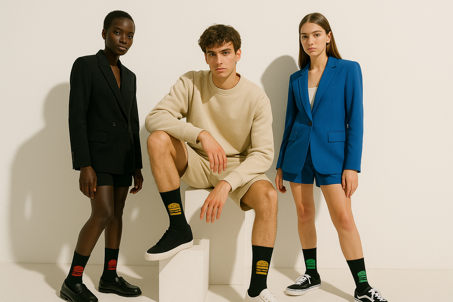 Best Burger print black socks for travel 2025