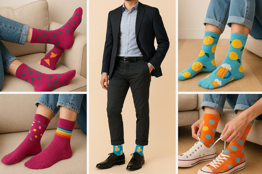 Best Beer print blue socks for work 2025