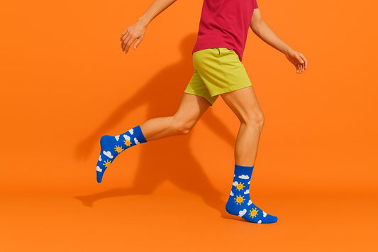 Best Cloud and sun print blue socks for everyday wear 2025