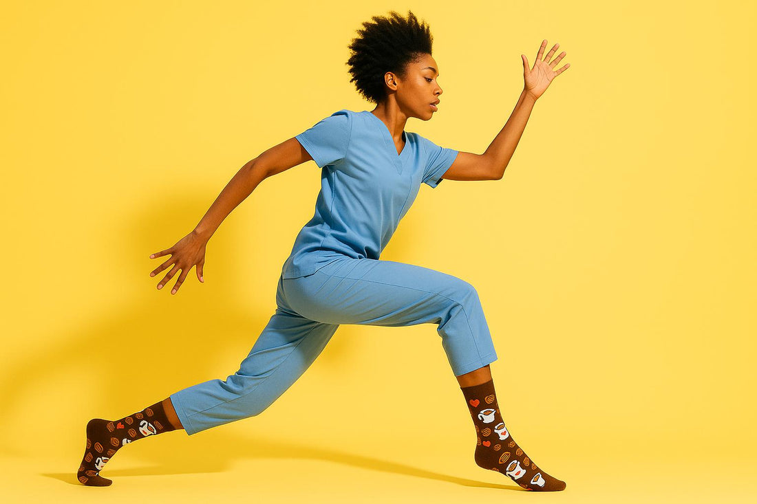 Best Coffee (espresso) print brown socks for nurses 2025