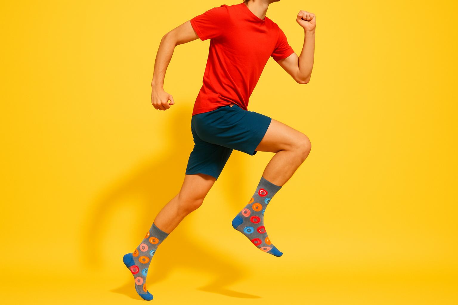 Best Doughnut print gray socks funny 2025