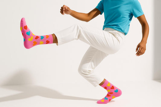 Best Heart print pink socks for nurses 2025