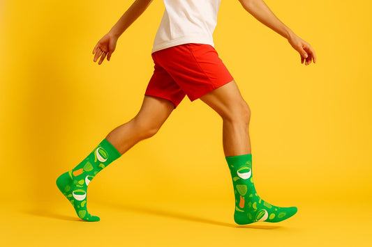 Best Matcha print green socks funny 2025