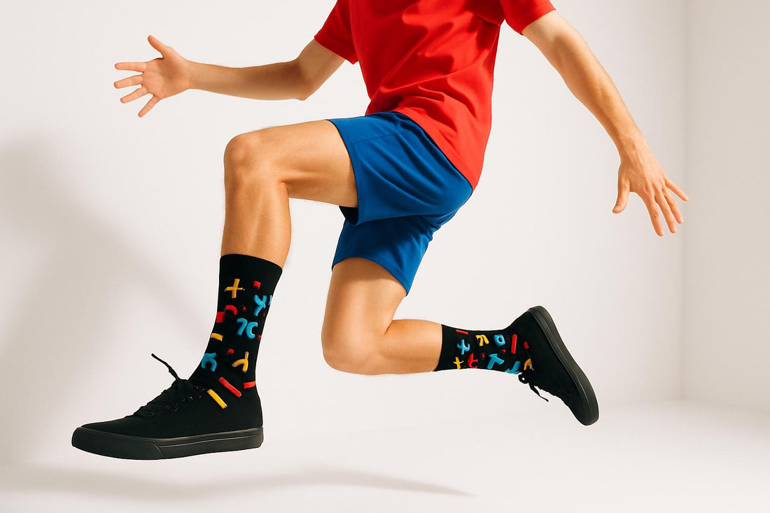 Best Math print black socks for men 2025