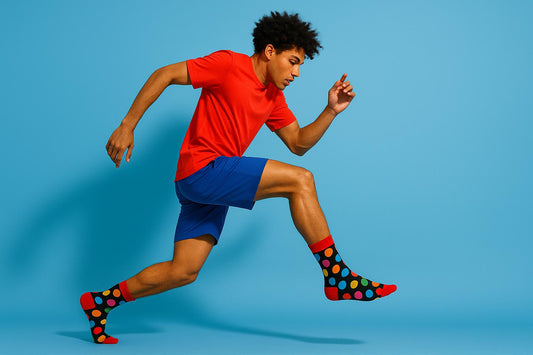 Best Multi color dots print short socks for men 2025