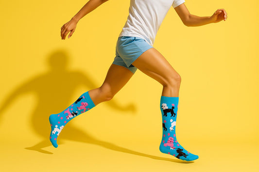Best Poodle print blue socks for nurses 2025