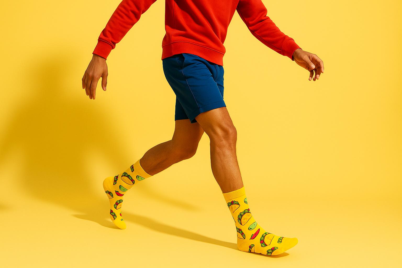 Best Taco print yellow socks for gifting 2025