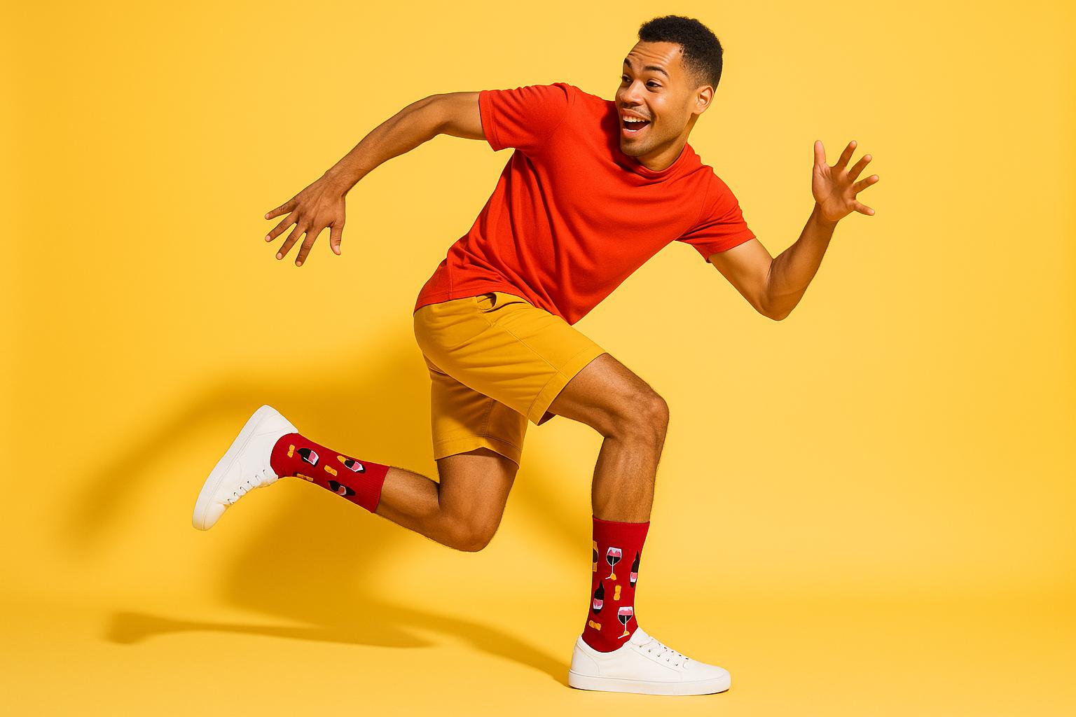 Best Wine print red socks for men 2025