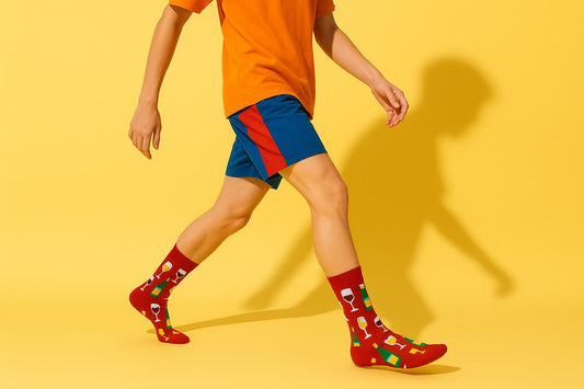 Best Wine print red socks for parties 2025