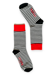 Black and White Stripe Socks