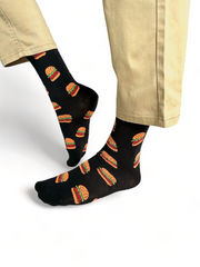 Hamburger Socks White Background