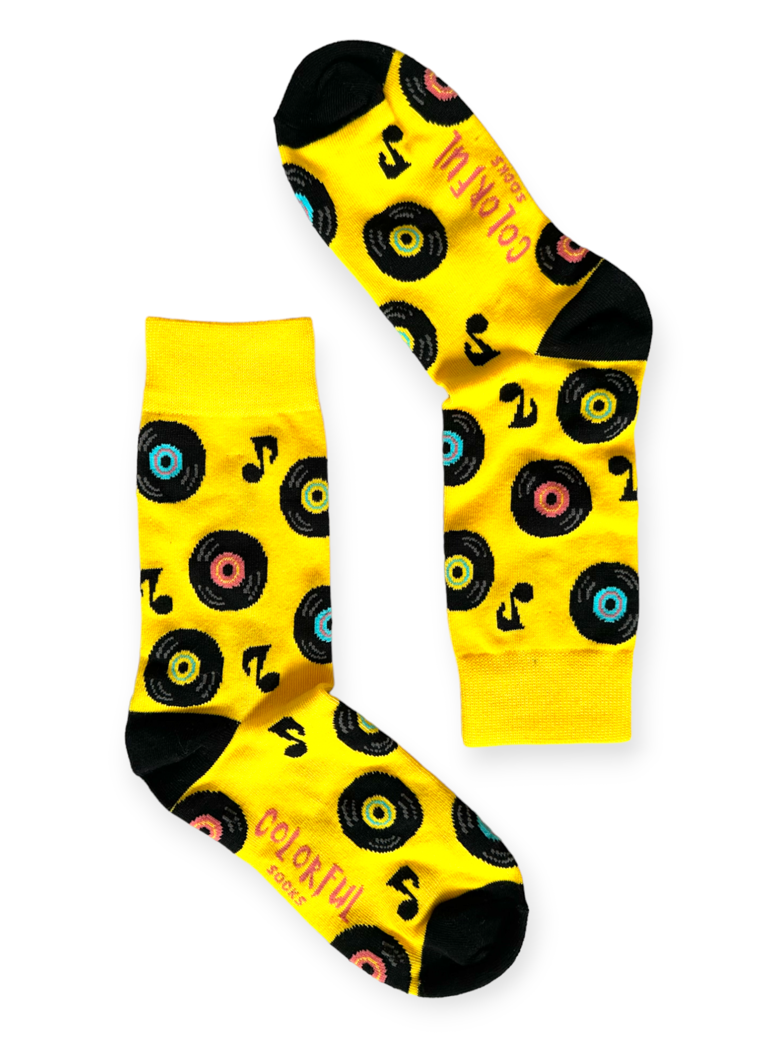 Yellow Groove Socks- Music Socks