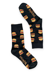 Burger Toesies Black Socks