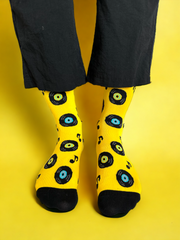 Best Colorful Socks - Yellow Groove Music Socks