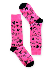 Pink Heart Socks