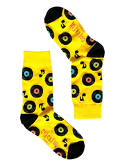 Yellow Groove Socks- Music Socks